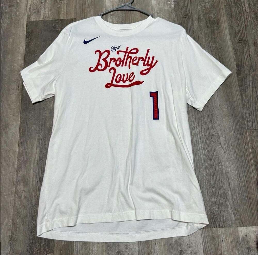 Nike Philadelphia 76ers James Harden City of Brotherly Love T-Shirt Size Large